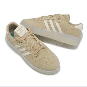 Adidas Rivalry Low Lux Tan and Cream Sneakers